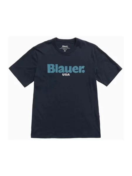 Koszulka Blauer z logo niebieska