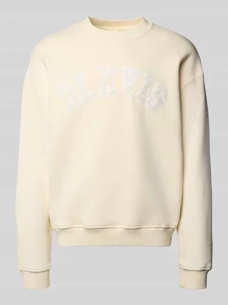 Bluza z logo i okrągłym dekoltem Blkvis biała