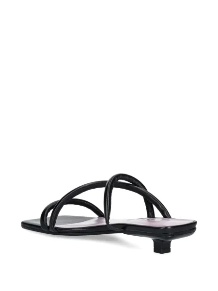 Papuci By Far din piele negru