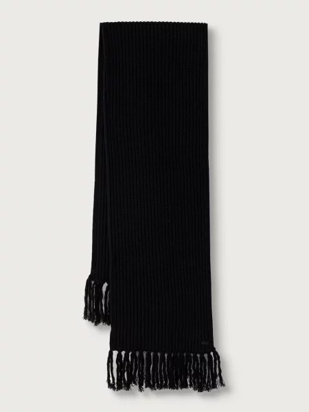 Lacoste fular lână negru