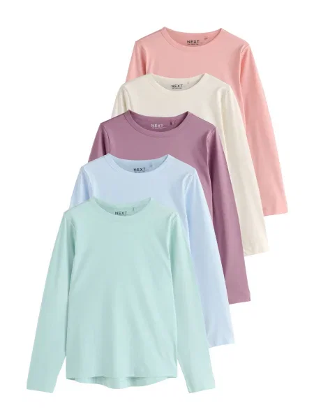 Next Tricou ecru / turcoaz / deschis / mov zmeură / roz albastru