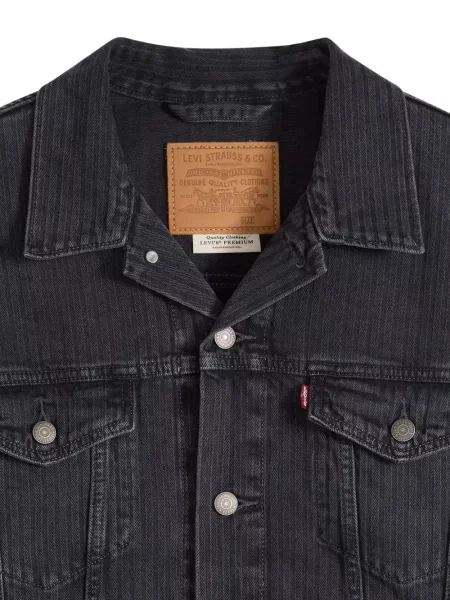 Blugi Levi's® cu model herringbone negru