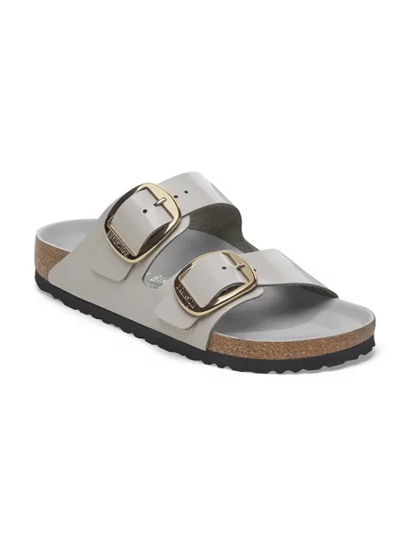 Шкіряні шльопанці Birkenstock Arizona Big Buckle сірий
