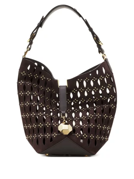 Geantă bucket Lanvin cu tepi maro