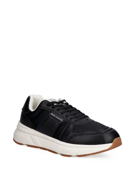 Sneakerși Armani Exchange cu imagine negru
