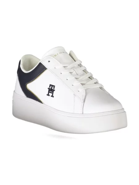 Trampki Tommy Hilfiger skórzane na platformie białe