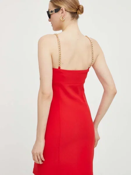 MICHAEL Michael Kors rochie rosu mini drept alb