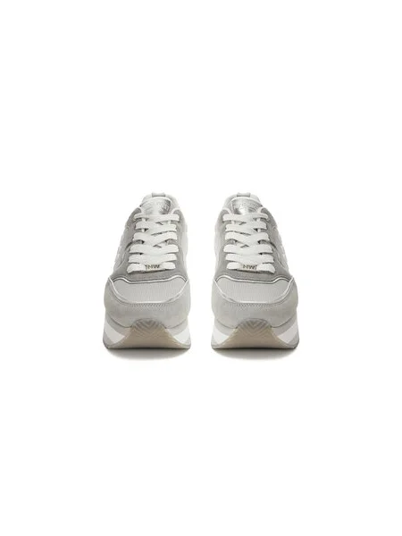 Nine West Sneakersy Strieborná sivá