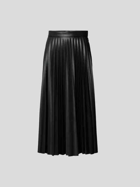Spódnica midi w skórzanym wyglądzie Mm6 Maison Margiela czarna