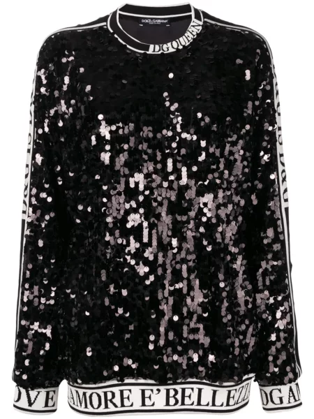 Hanorac Dolce & Gabbana cu paiete negru
