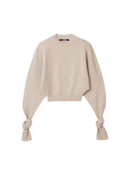 Sweter Jacquemus wełniany beżowy