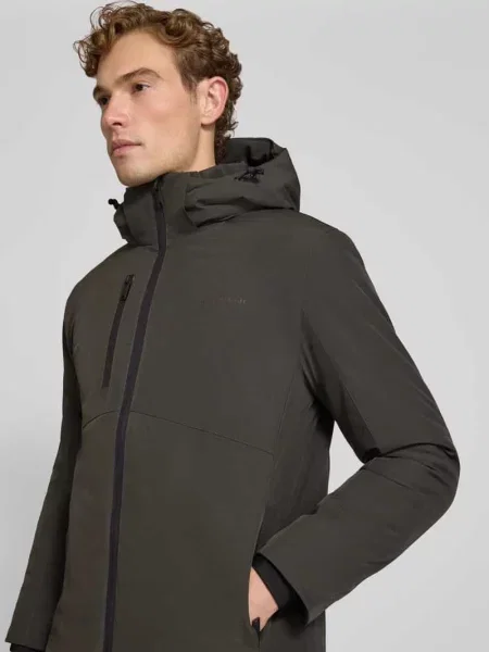 Parka o kroju regular fit z nadrukiem z logo Lindbergh