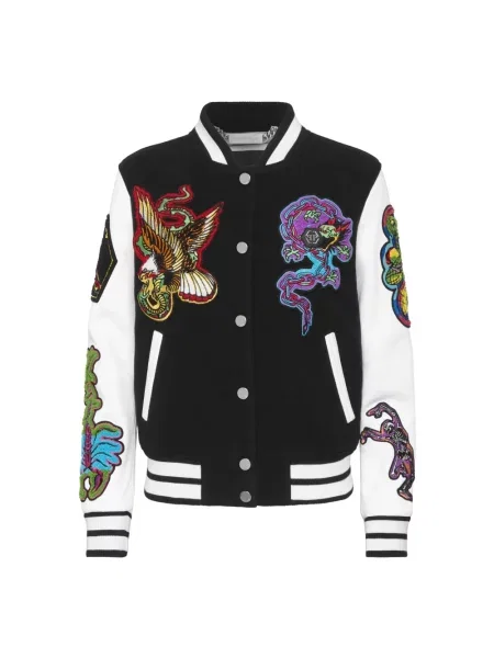 Kurtka skórzana Philipp Plein czarna