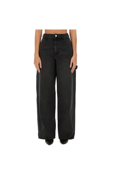 Szerokie jeansy Marant Etoile czarne