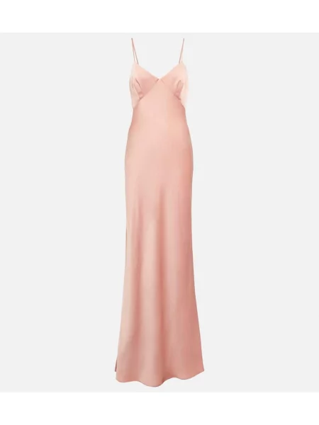 Rochie Max Mara din satin de costum roz