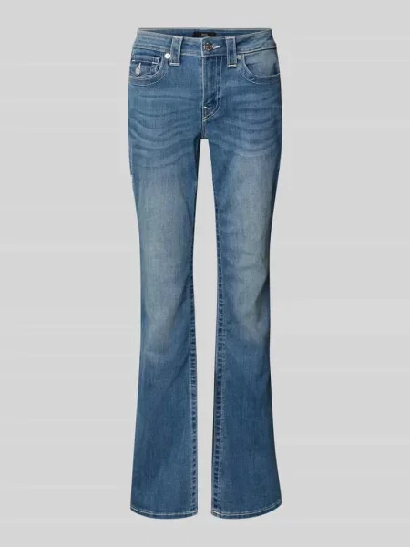 Jeansy bootcut o średnim stanie z efektem znoszenia model BECCA' True Religion niebieskie