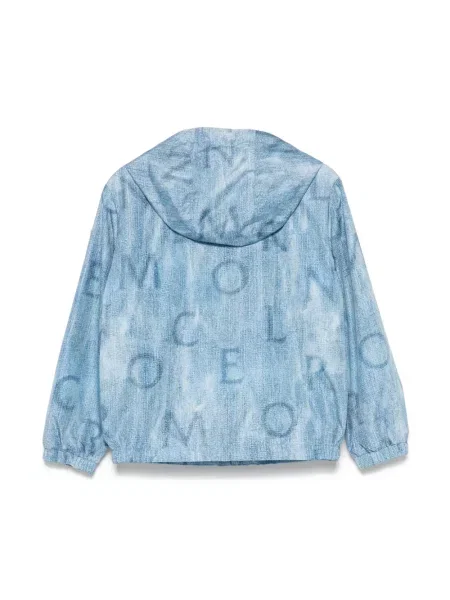 Kurtka jeansowa dziecięca Moncler Enfant niebieska