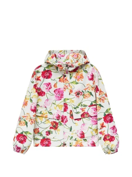 Geacă Kenzo cu model floral cu glugă cu imagine alb