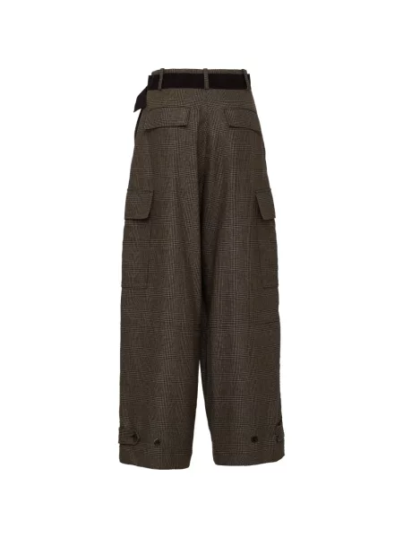 Pantaloni P.a.r.o.s.h. în carouri maro