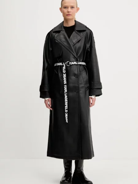 Karl Lagerfeld Jeans palton de tranzitie cu doua randuri de negru