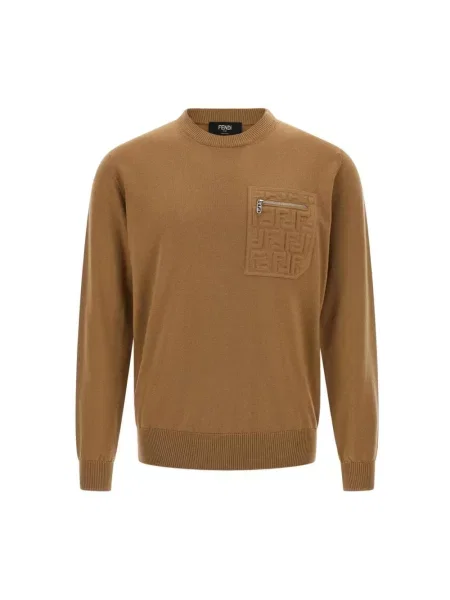 Bluza Fendi wełniana brązowa