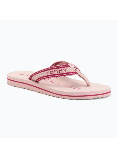 Дамски джапанки Tommy Hilfiger Webbing Summer Sandal foggy pink розово