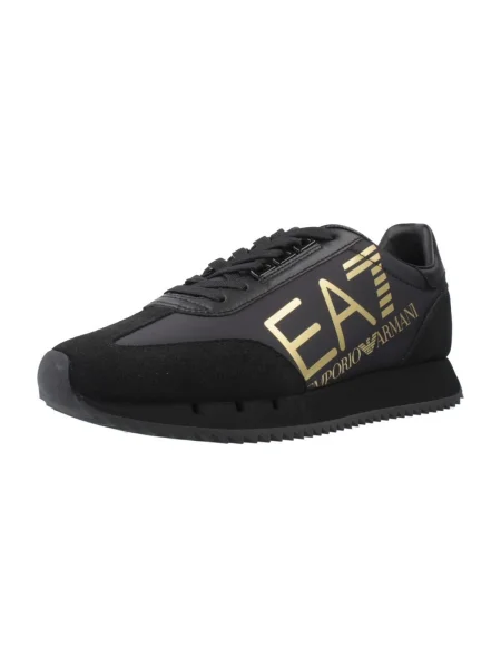Sneakerși Emporio Armani Ea7 din piele negru