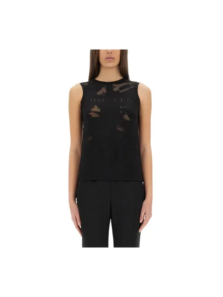 Podkoszulka Alexander Mcqueen z przetarciami czarna