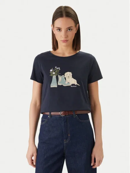 Barbour Tricou Brambles Bleumarin