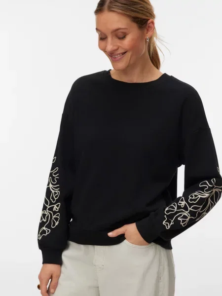 VERO MODA Mikina VMLada krémová čierna