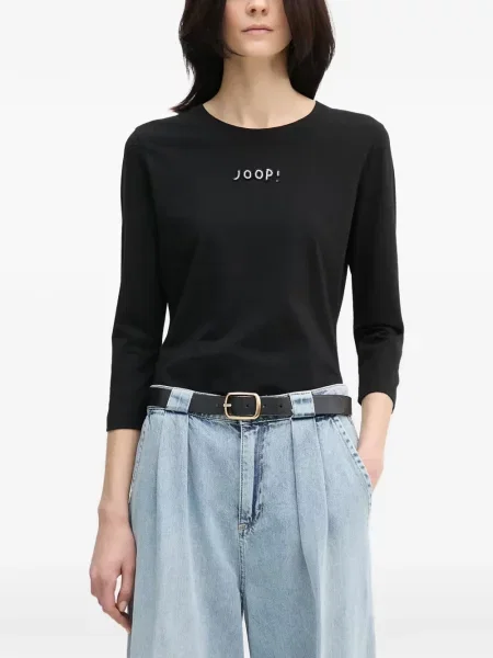 Tricou Joop! cu mâneci trei sferturi negru