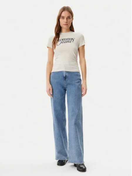 Tričko Tommy Jeans béžové
