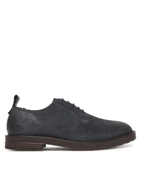 Nizki čevlji Tommy Hilfiger Cleated Derby Mornarsko modra