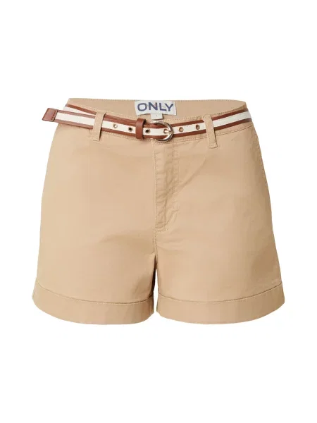 ONLY Pantaloni eleganți ONLTRINY maro cămilă / maro alb