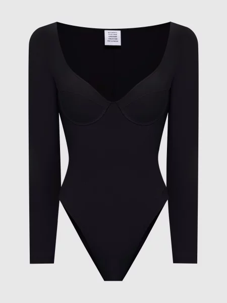 Боді з вишивкою логотипа Vetements чорний