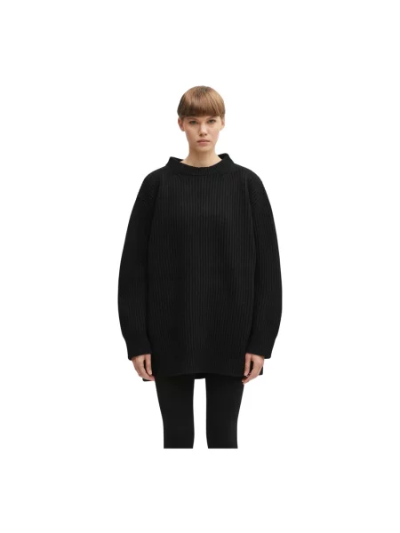 Sweter Mm6 Maison Margiela wełniany ze sznurkiem czarny