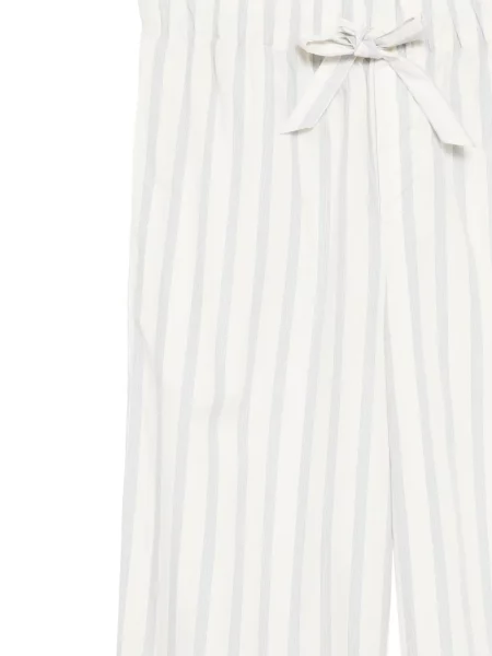 Pantaloni Tekla din poplin alb
