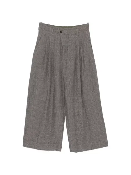 Pantaloni Ziggy Chen în carouri gri