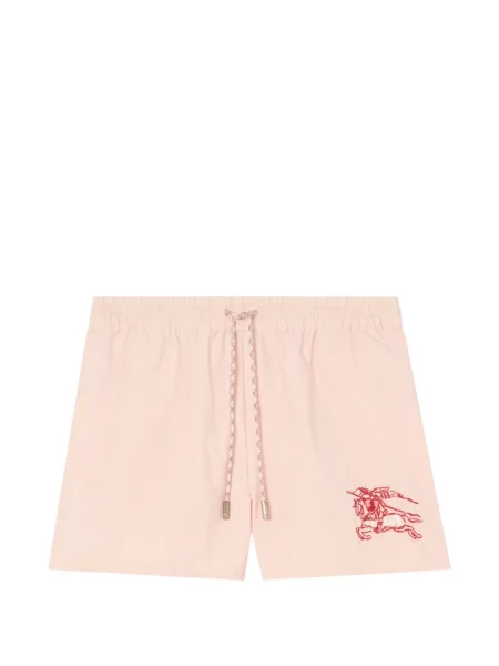 Pantaloni scurți Burberry cu motiv cu inimi stretch roz