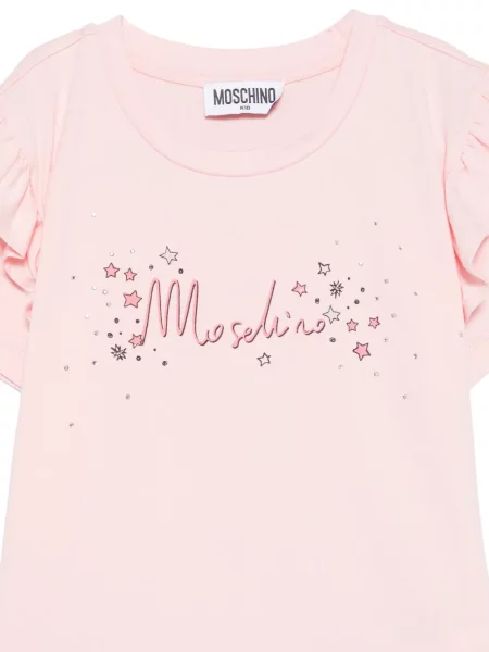 Koszulka dziecięca Moschino różowa