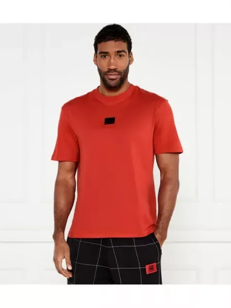 HUGO Tricou Dugojelly | Oversize fit roșu