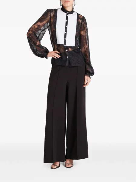 Pantaloni Temperley London cu dungi negru