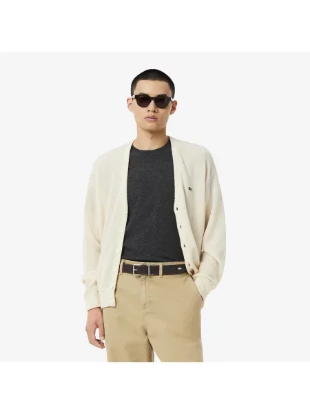 Lacoste Skórzany Pasek Elegance Męski Dwustronny brązowy