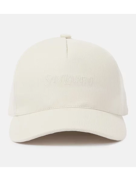 Șapcă Saint Laurent cu broderie alb