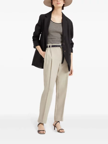 Pantaloni Brunello Cucinelli din țesătură twill
