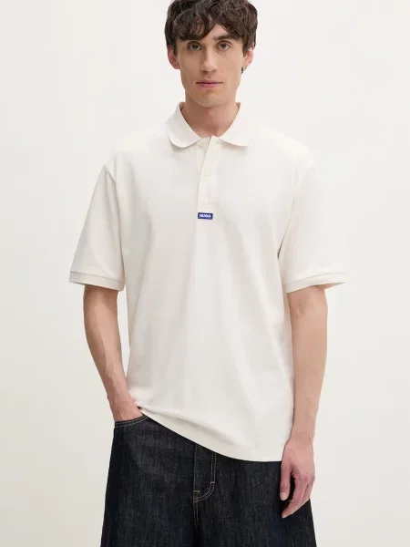 Tricou polo Hugo Blue bej