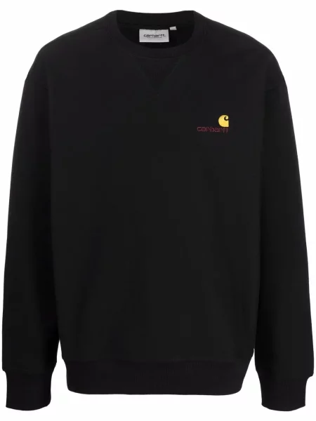 Pulover Carhartt Wip cu broderie negru