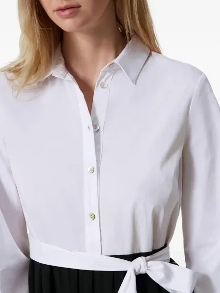 Rochie maxi Twinset din poplin de costum negru