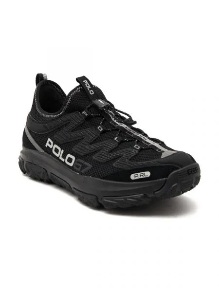POLO RALPH LAUREN Sneakers cu adaos de piele negru