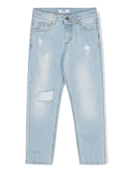 Dětské straight fit džíny Msgm modré